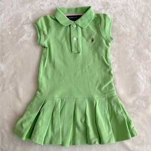 Ralph Lauren Light Green Polo Pleated Dress